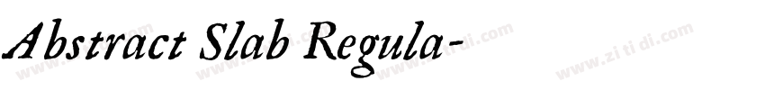 Abstract Slab Regula字体转换